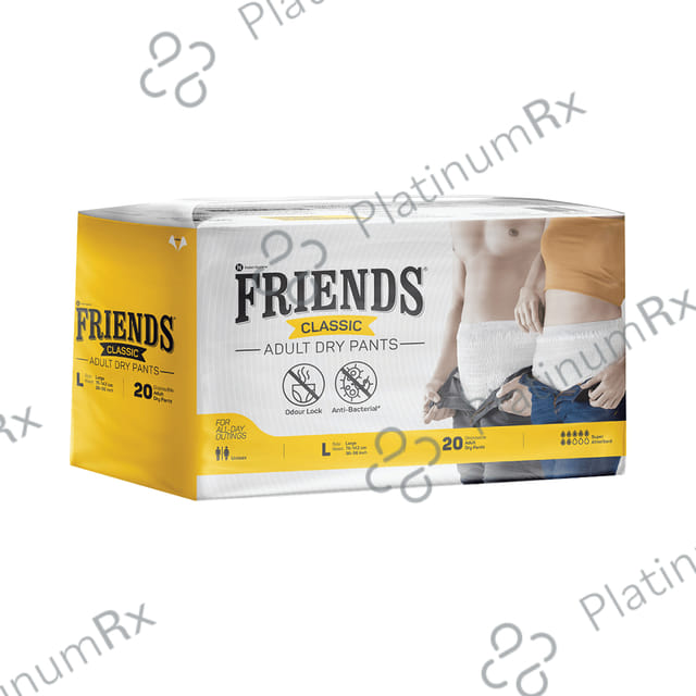 Friends Classic Anti Bacterial & Anti Rash Adult Unisex Dry Pants Large diapers 20s