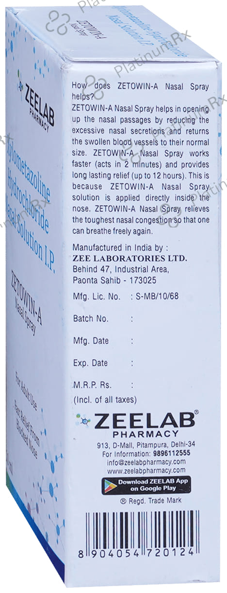 Zetowin-A Nasal Solution