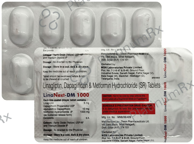 Linanext DM 1000mg Tablet 10s