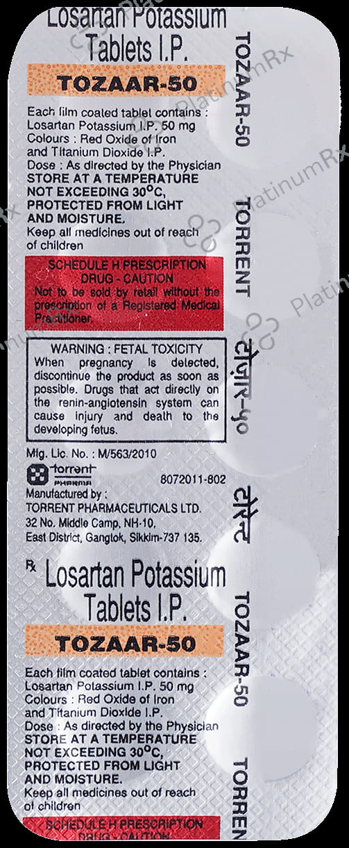 Tozaar 50mg Tablet 10s