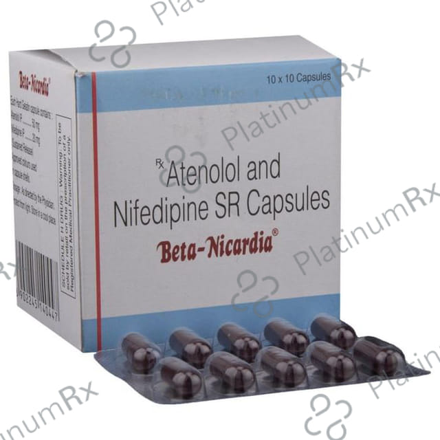 Beta Nicardia 50/20mg Capsule SR 10s
