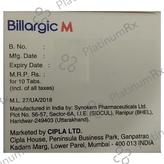 Billargic M Tablet