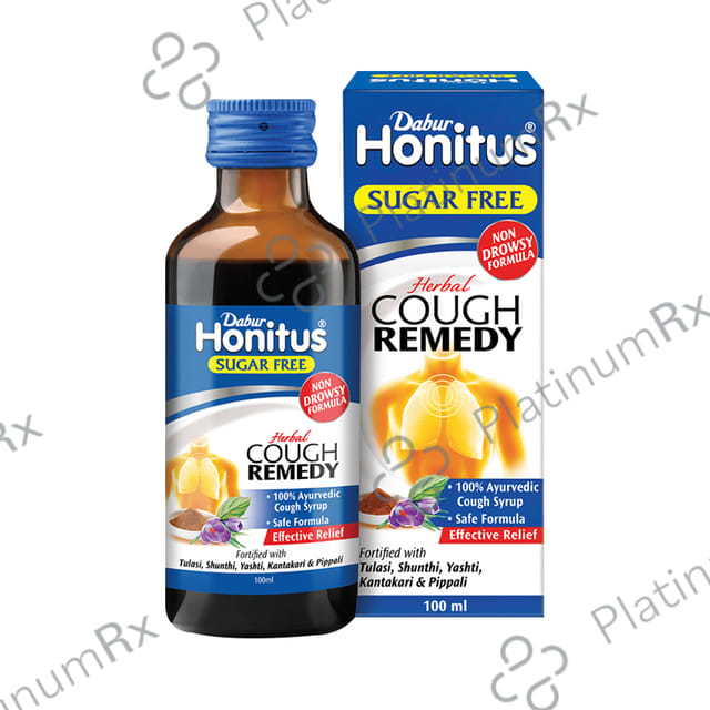 Dabur Honitus Herbal Cough Remedy Sugar Free Oral Solution 100ml