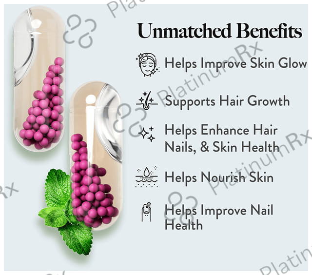 Wellbeing Nutrition Slow Hair Skin Nails - With Collagen, Glutathione & Biotin - Capsule