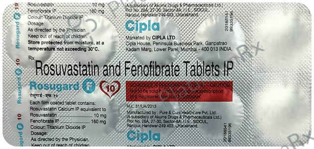 Rosugard F 160/10mg Tablet 10s