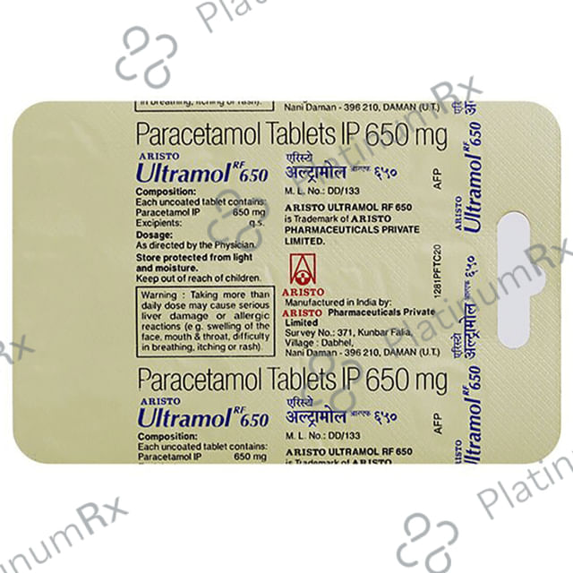 Ultramol RF 650mg Tablet