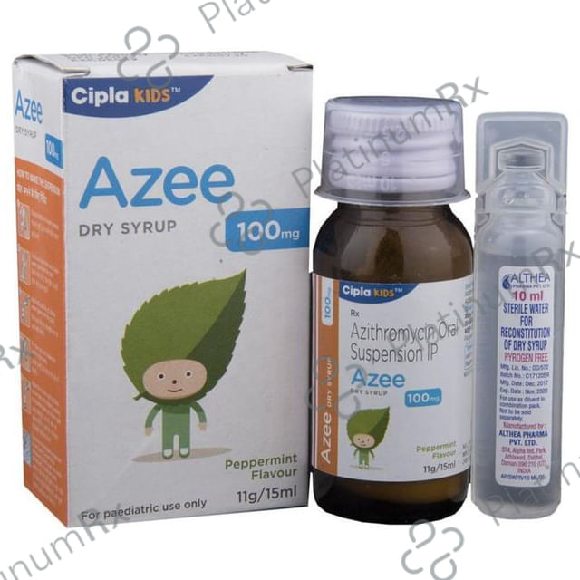 Azee 100mg Dry Syrup Peppermint 15ml