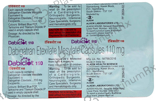 Dabiclot 110mg Capsule 10s