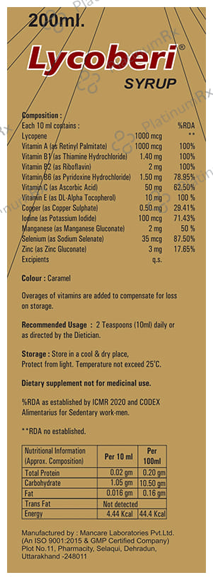 Lycoberi Multivitamin and Multimineral Syrup