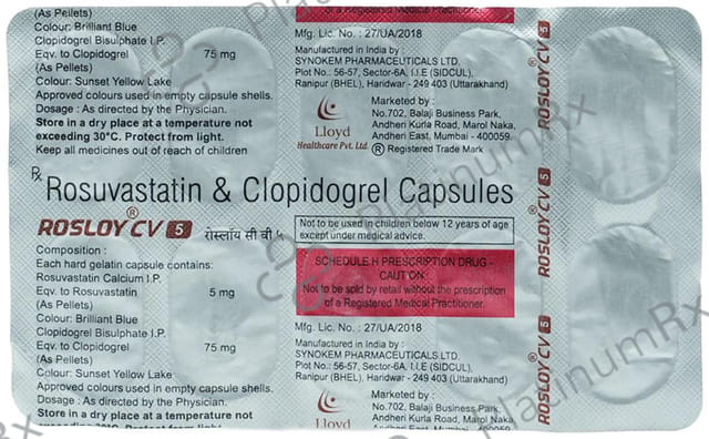 Rosloy CV 5/75mg Capsule 10s