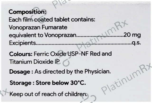 Vonoquench 20mg Tablet 10s