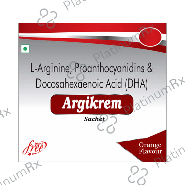Argikrem 3/75mg Orange Flavour Sugar Free Sachet 5gm