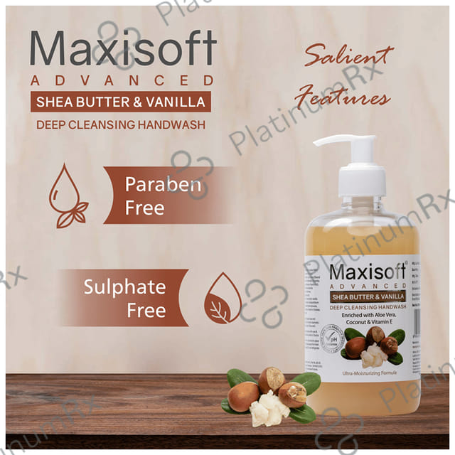Maxisoft Advanced Shea Butter & Vanilla Deep Cleansing Hand Wash (500ml Each) 1 Bottle