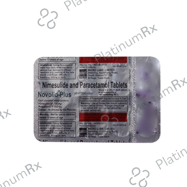 Novolid Plus 100 mg/500 mg Tablet
