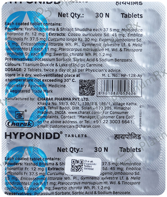 Charak Hyponidd Tablet 30s