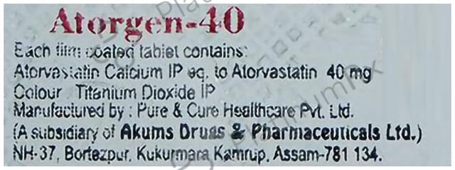 Atorgen 40mg Tablet 10s