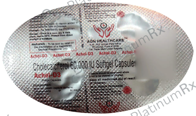 Achol D3 60000IU Softgel Capsule 4s