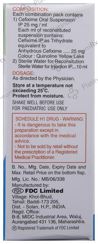 Zifi 25mg Oral Suspension 10ml