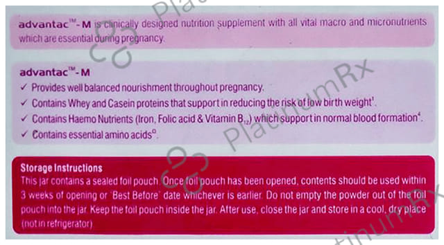Advantac M Advance Nutrition Powder Kesar Badam 400gm