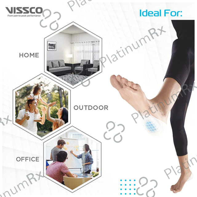 Vissco Core Heel Cushion with Blue Soft Gel 0726 Universal Blue