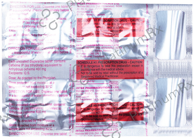 Ceftas 400mg Tablet DT 10s