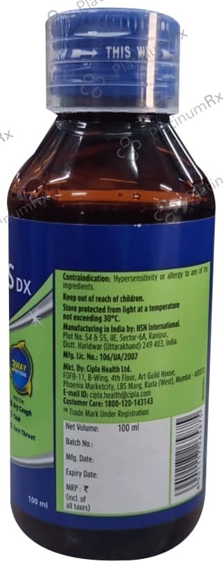 Cofsils DX 10/2mg Syrup 100ml