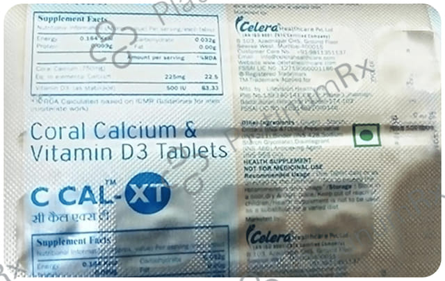 C Cal 225mg/500IU XT Tablet 10s
