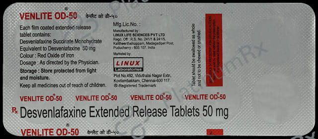 Venlite OD ER 50mg Tablet 10s