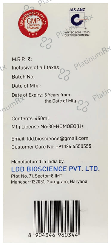 LDD Bioscience Fevo Go Syrup 450 ml