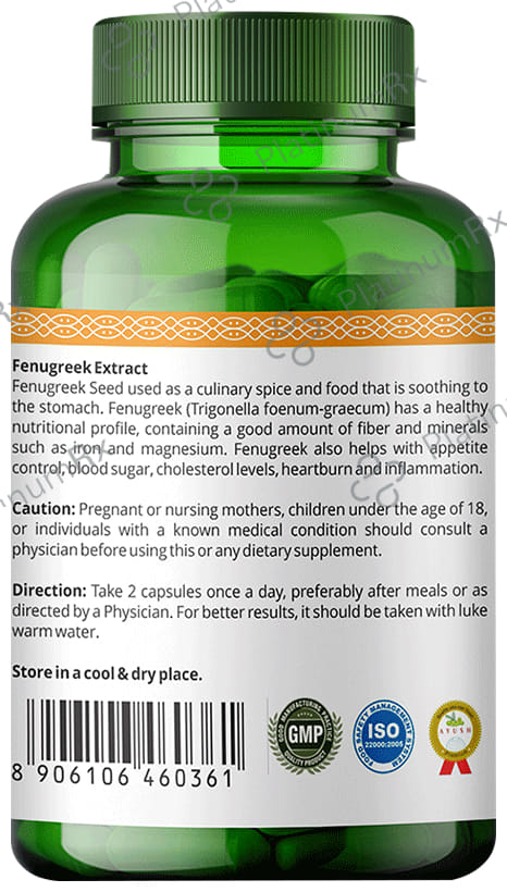 Simply Herbal Fenugreek Extract Vegetarian Capsules