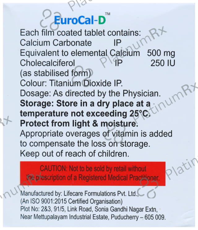 Eurocal D Tablet 15s