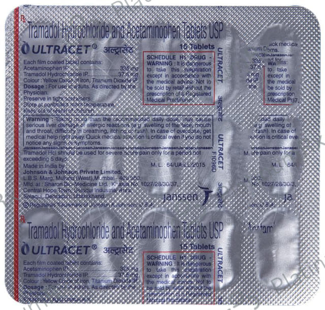 Ultracet 325/37.5mg Tablet 15s