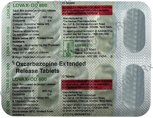 Lovax OD 600mg Tablet ER 10s