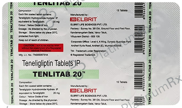 Tenlitab 20mg Tablet 15s