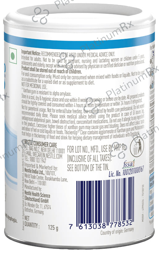 Nestle ThickenUp Clear Food and Drink Thickener