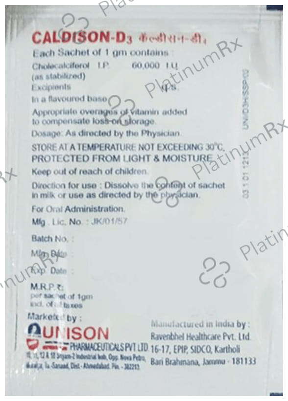Caldison D3 60000IU Sachet 1gm