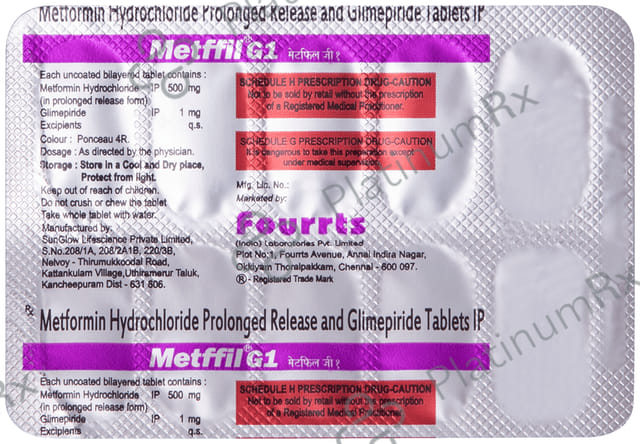 Metffil G 1/500mg Tablet 10s