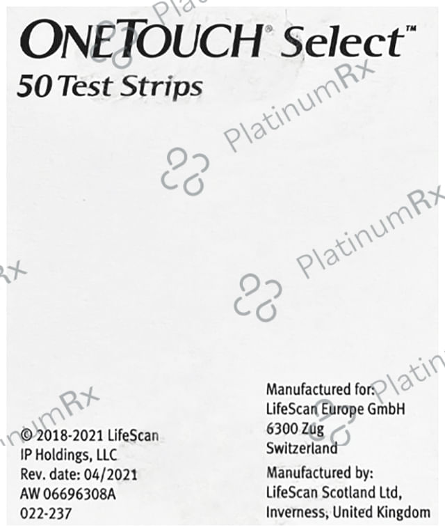 OneTouch Select Test Strip (Only Strips) 50s