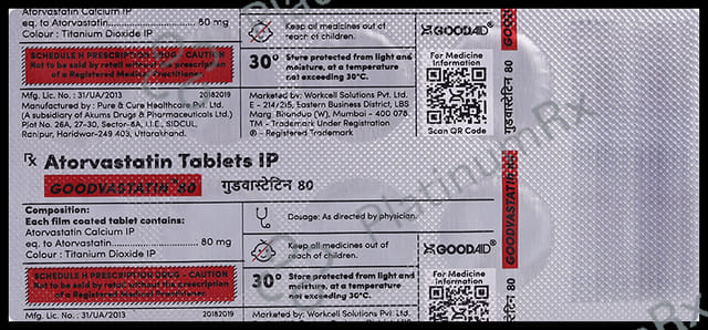 Goodvastatin 80mg Tablet 10s