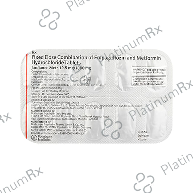 Jardiance Met 12.5/1000mg Tablet 10s