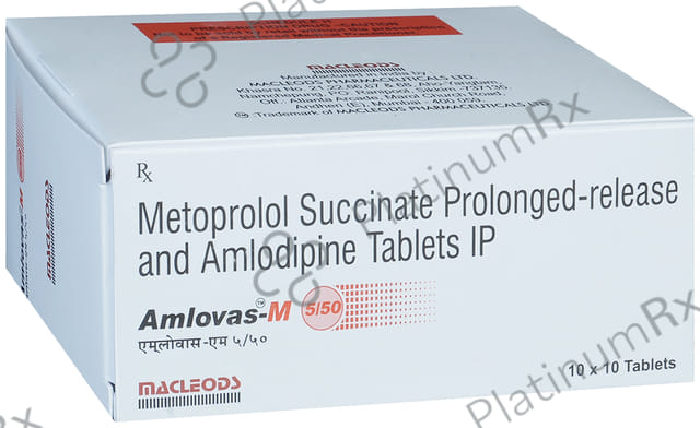 Amlovas M 5/50mg Tablet PR 10s