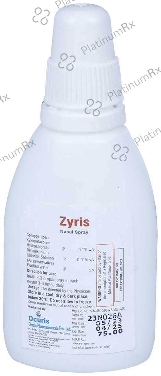 Zyris 0.1% Nasal Spray 15ml