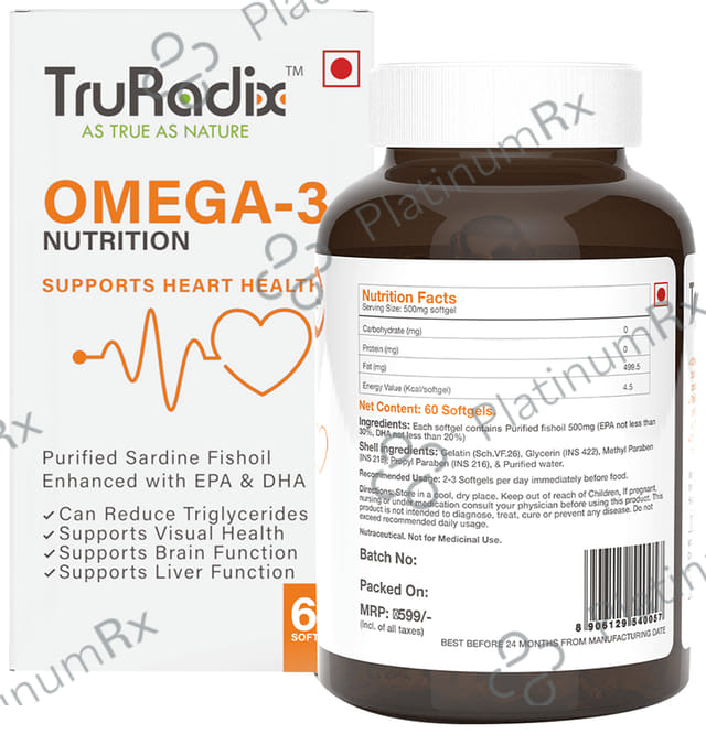 TruRadix Omega 3 Nutrition Softgel 60s