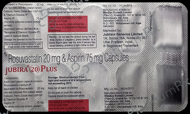 Jubira Plus 20/75mg Capsule 10s