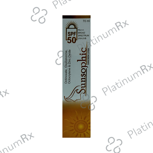 Sunsophic Sunscreen SPF 50 PA+++ Lotion 70ml