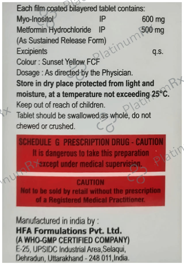 Oosure M SR 500/600mg Tablet 15s