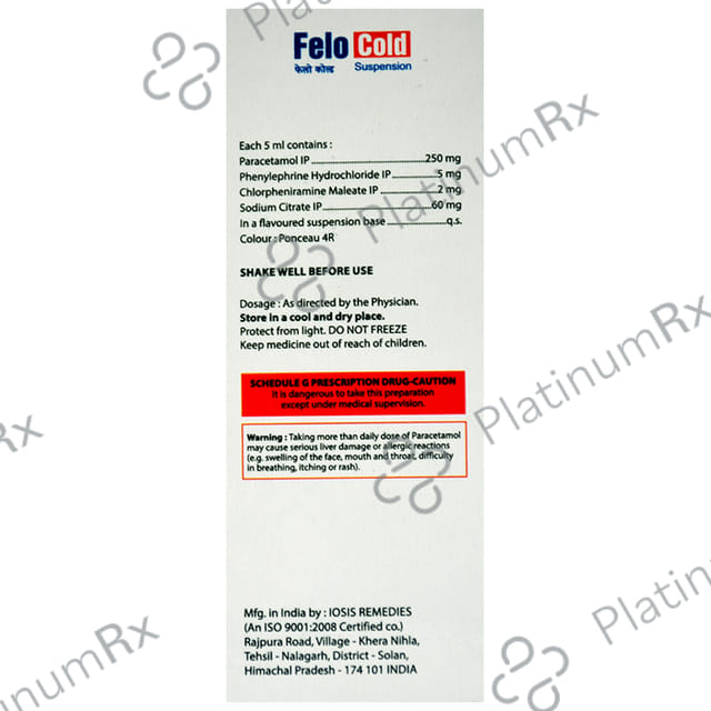 Felo Cold Oral Suspension