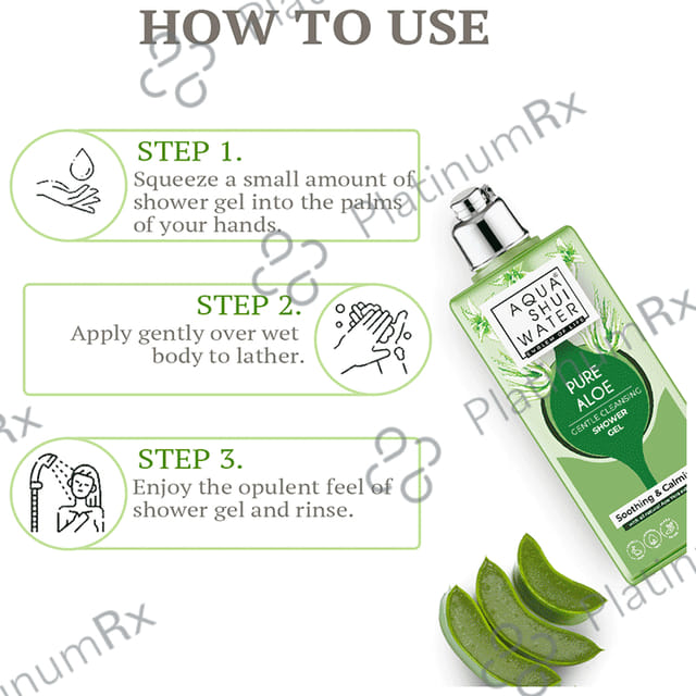 Aqua Shui Water Pure Aloe Shower Gel(250ml Each) 1 Pack