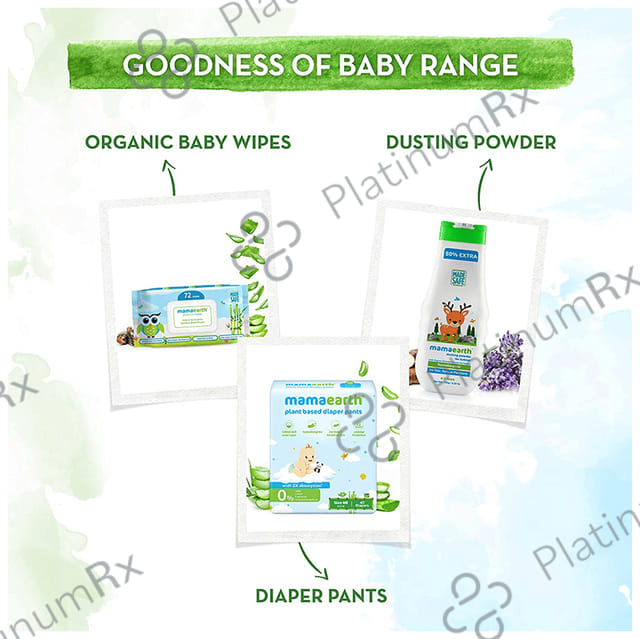 Mamaearth Organic Bamboo Based Wipes - With Castor Oil & Aloe Vera