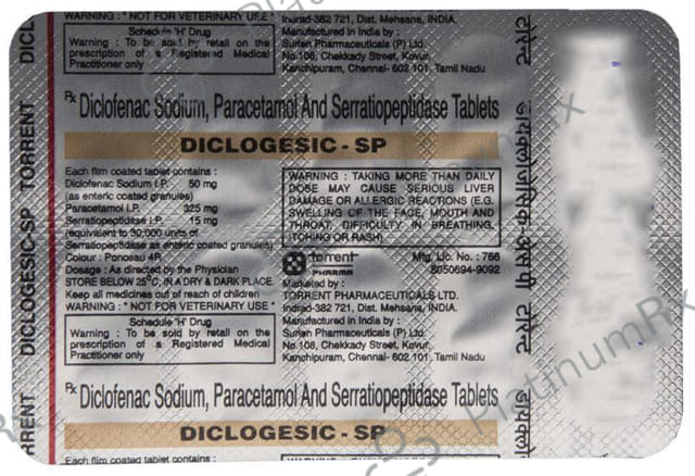 Diclogesic SP 50/325/15mg Tablet 10s